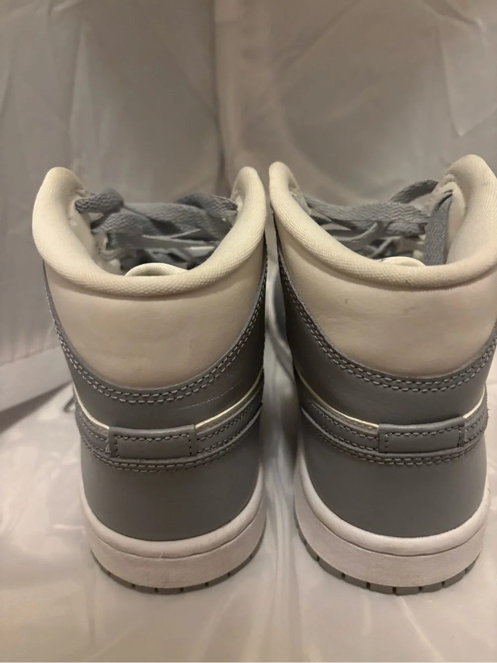 Nike Mid-Top Sneakers in Gray & White